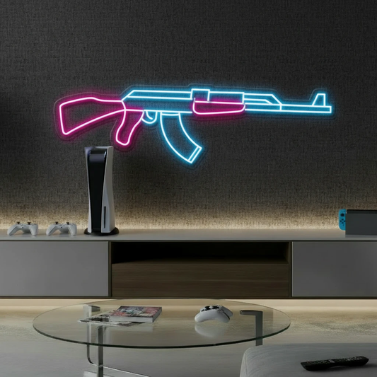 AK47 Gun Led Neon Signs CSGO Game Room AK47 Wall Decor by Neonchics