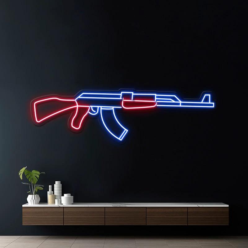 AK47 Gun Led Neon Signs CSGO Game Room AK47 Wall Decor by Neonchics