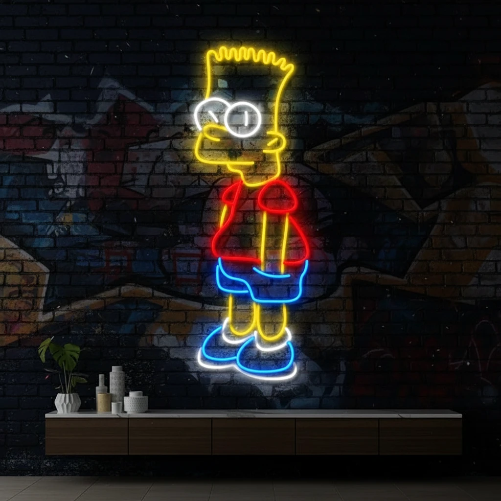 Simpson Bart Neon Led Sign Wall Art Decor Sign Kids Gift by Neonchics