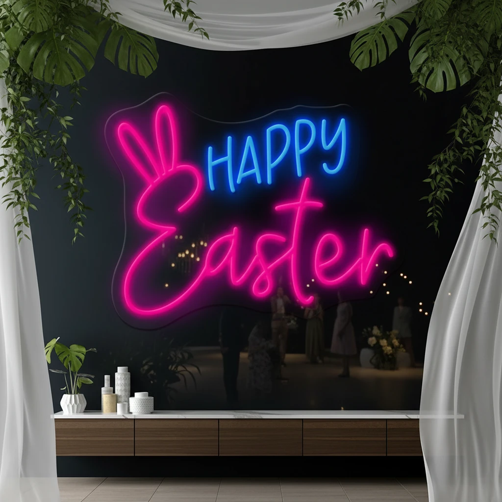 Happy Easter Led Neon Sign Party Decor Sign by Neonchics
