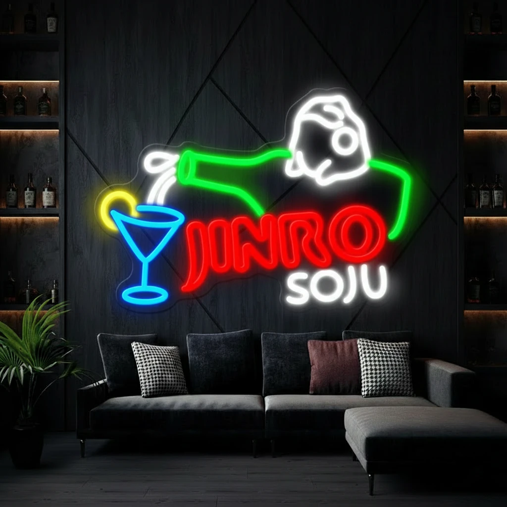 JINRO Soju Led Neon Sign Bar Shop Decor Sign by Neonchics