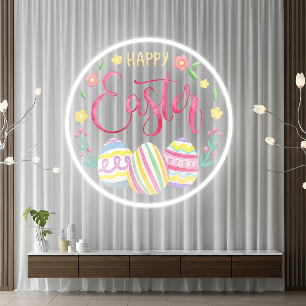 Round Acrylic Led Neon Sign by Neonchics