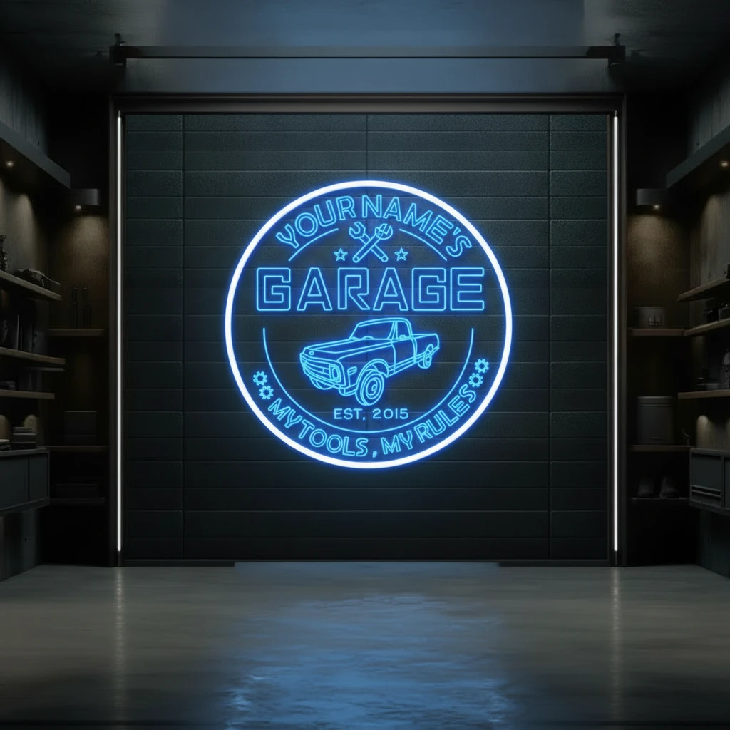 Custom Garage Led Neon Sign Man Cave Gift by Neonchics