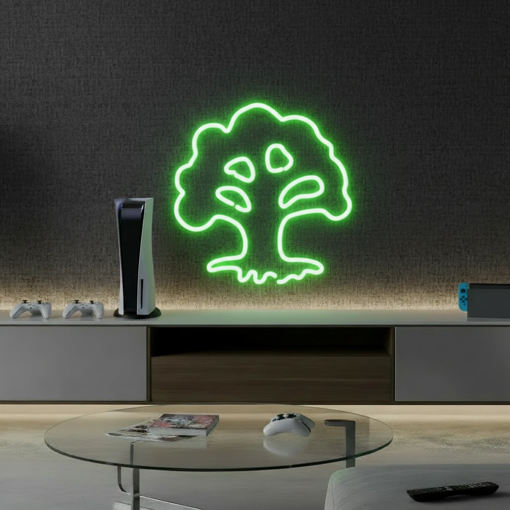 MTG Forest Neon Sign Home Decor Sign Fans Gift by Neonchics