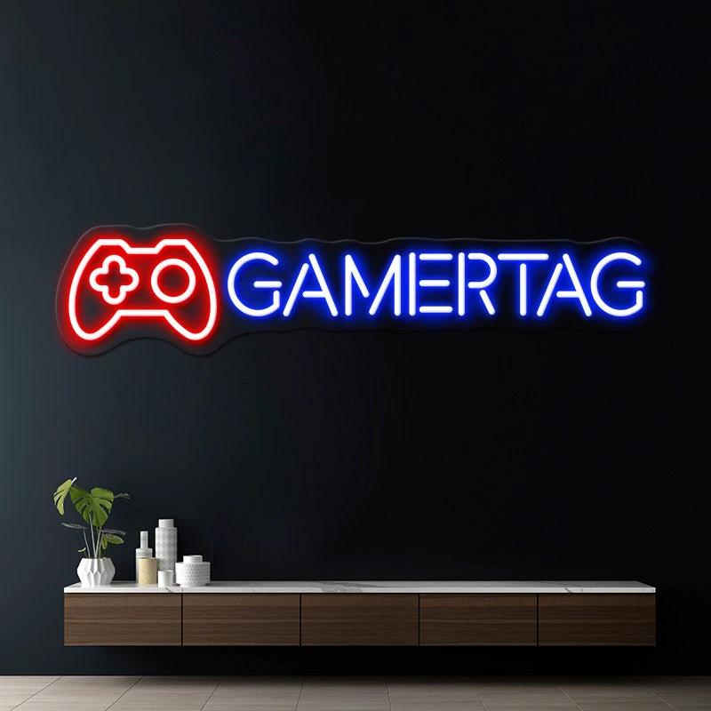 Gamertag Led Neon Sign Man Cave Decor Sign by Neonchics