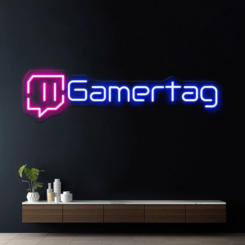 Gamertag Led Neon Sign Man Cave Decor Sign by Neonchics