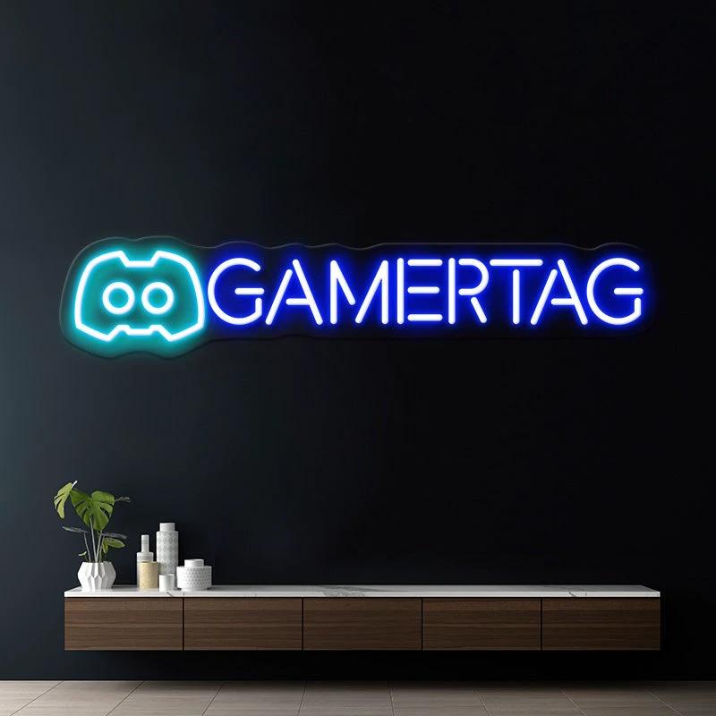 Gamertag Led Neon Sign Man Cave Decor Sign by Neonchics