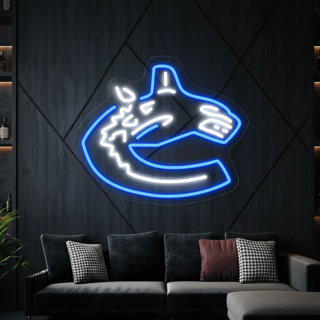 Vancouver Canucks Led Neon Sign Beer Bar Man Cave Wall Decor Sign by Neonchics