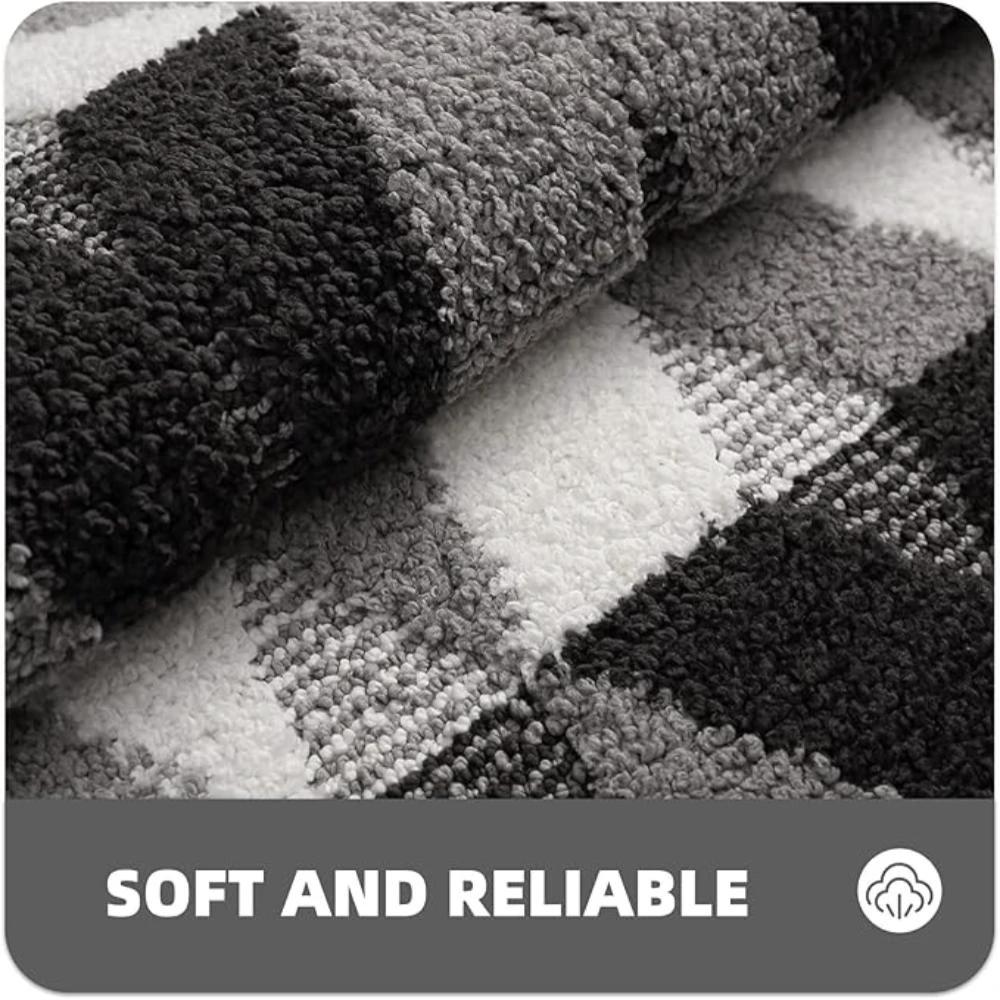 Soft Microfiber Non-Slip Geometric Rug by Casa & Beyond