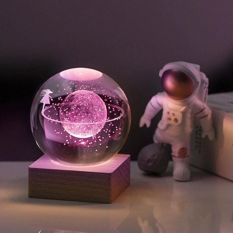 Night light Crystal ball 3D Galaxy by Bowlift