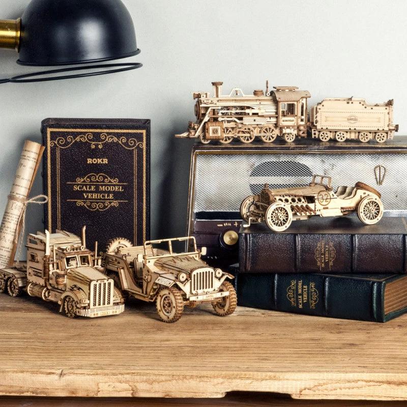 Puzzle Model Mechanical Made of Wood Super by Bowlift