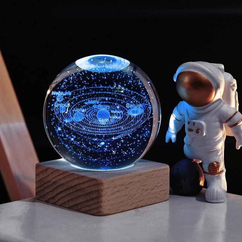 Night light Crystal ball 3D Galaxy by Bowlift