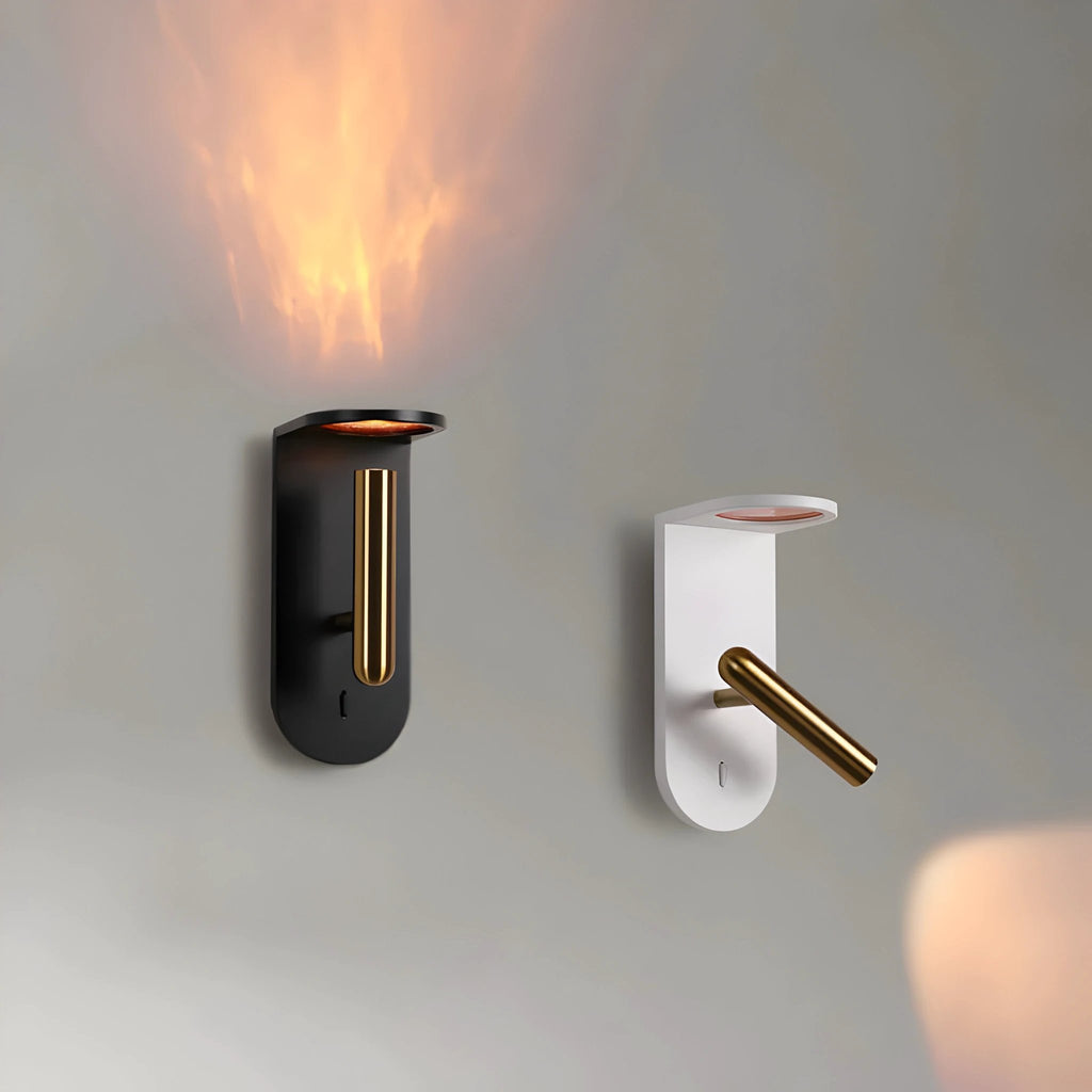 Adjustable Nordic LED Wall Light with Flame Effect Bowlift by Bowlift