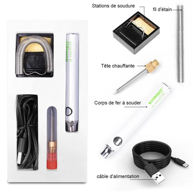 Portable Electric Soldering Iron Set Usb by Bowlift