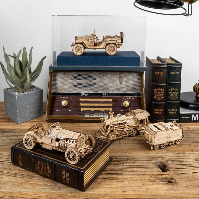Puzzle Model Mechanical Made of Wood Super by Bowlift