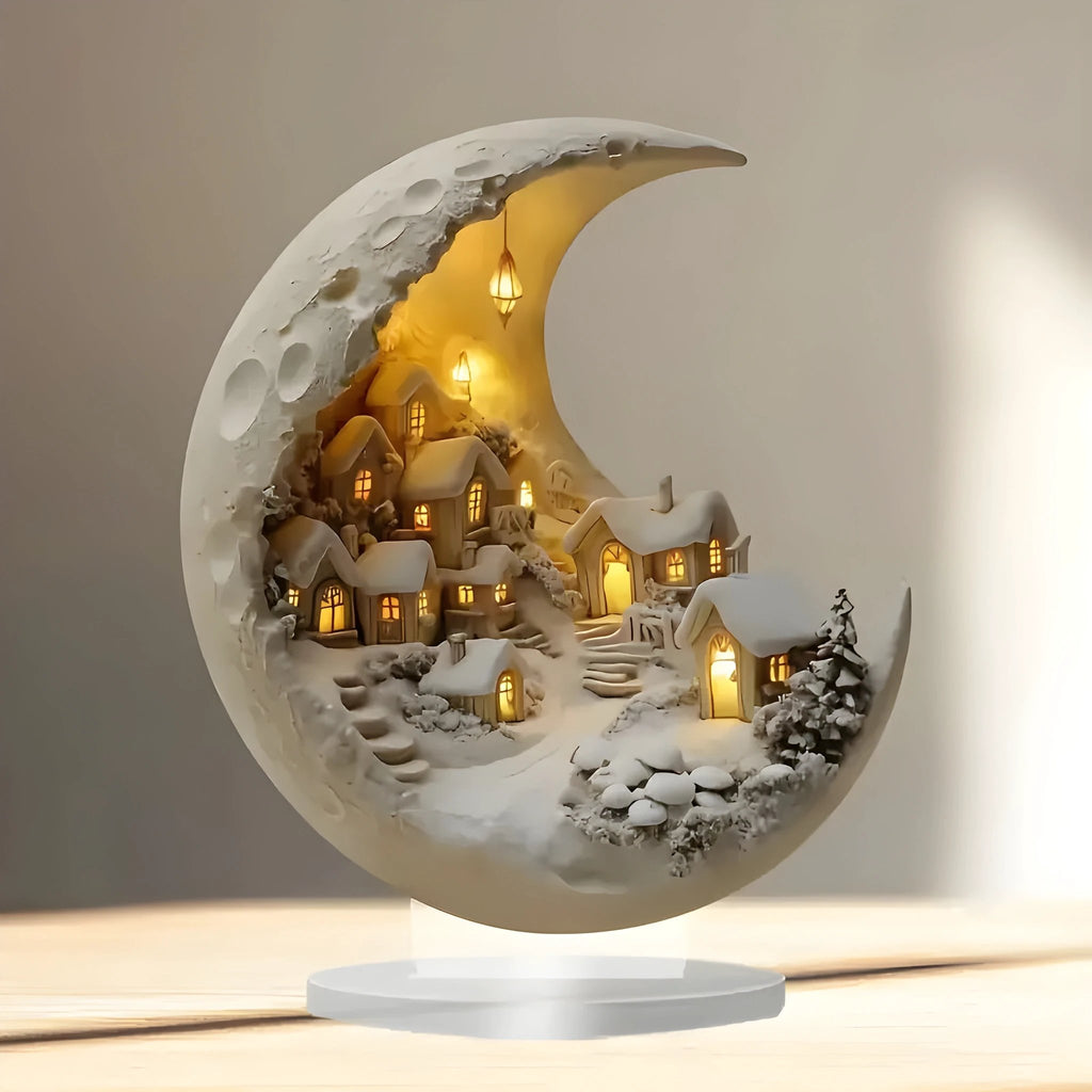 MoonlitHaven - Enlightened Moon City for elegant decor Bowlift by Bowlift