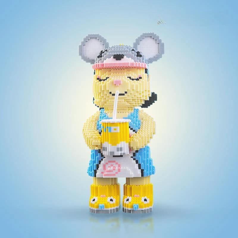 DIY Pixel Art Block Bear Figures – Creative Building & Collectible Display by BowLift