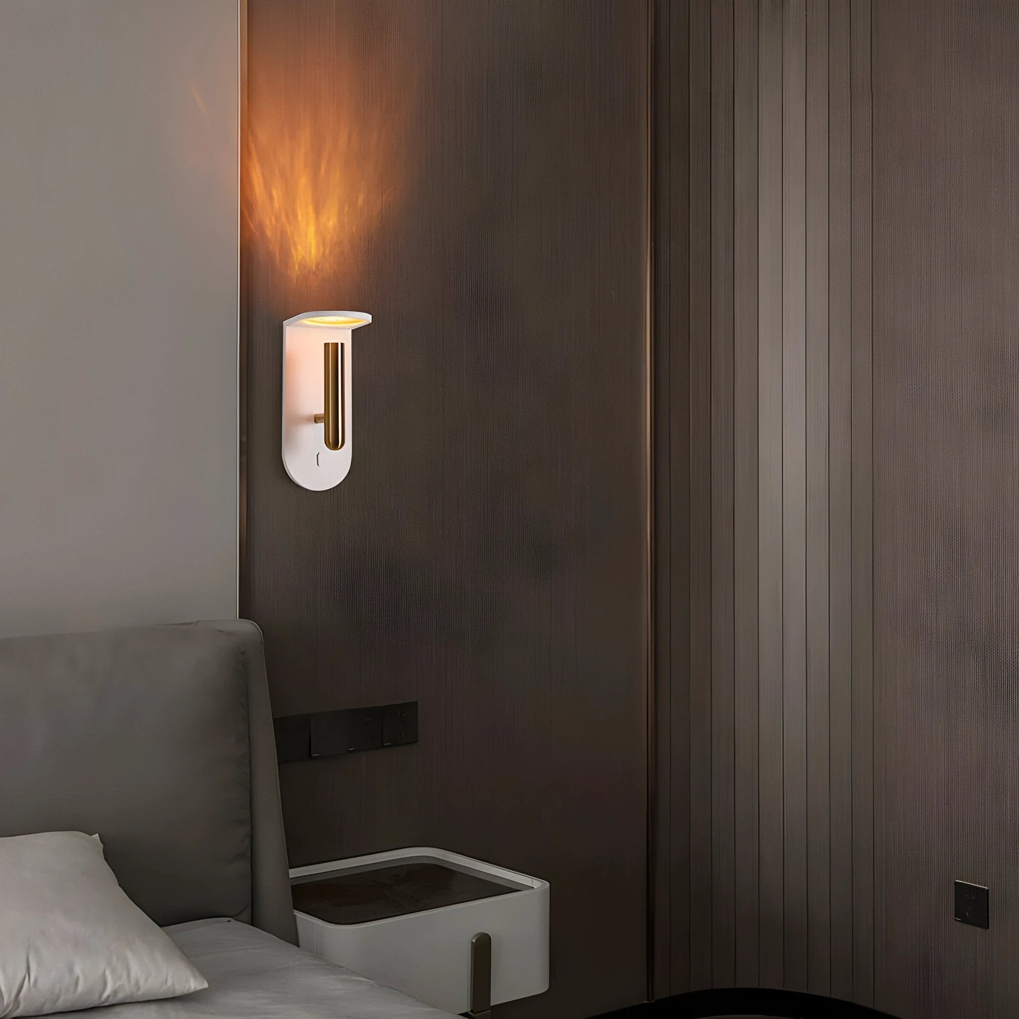 Adjustable Nordic LED Wall Light with Flame Effect Bowlift by Bowlift