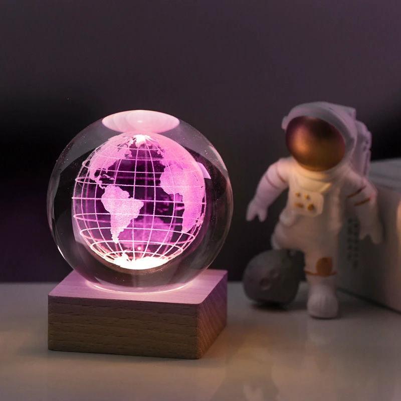 Night light Crystal ball 3D Galaxy by Bowlift