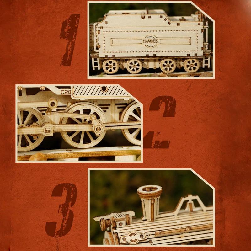 Puzzle Model Mechanical Made of Wood Super by Bowlift