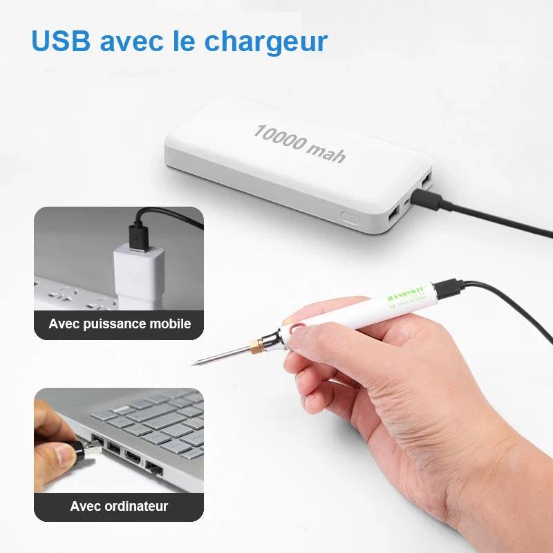 Portable Electric Soldering Iron Set Usb by Bowlift