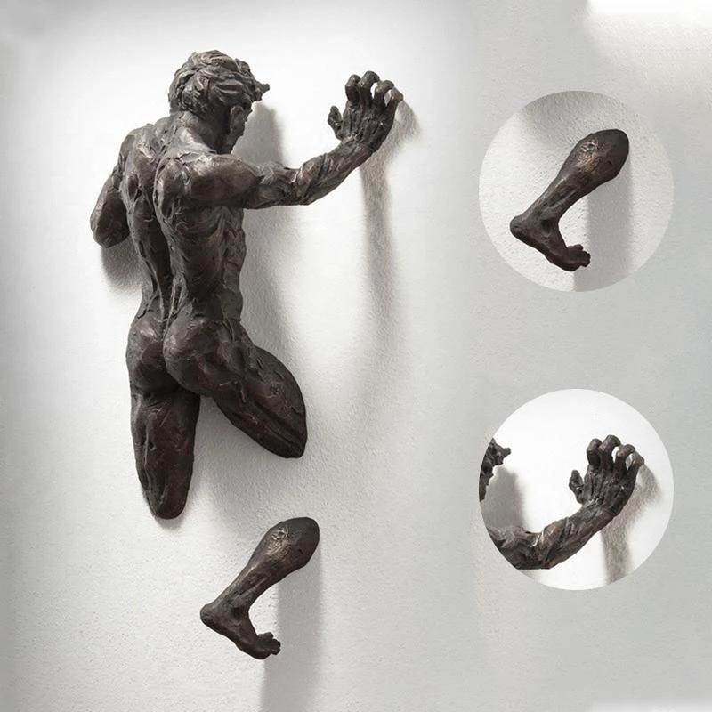 Art of Wall Sculpture Ornament Made of Resin by Bowlift