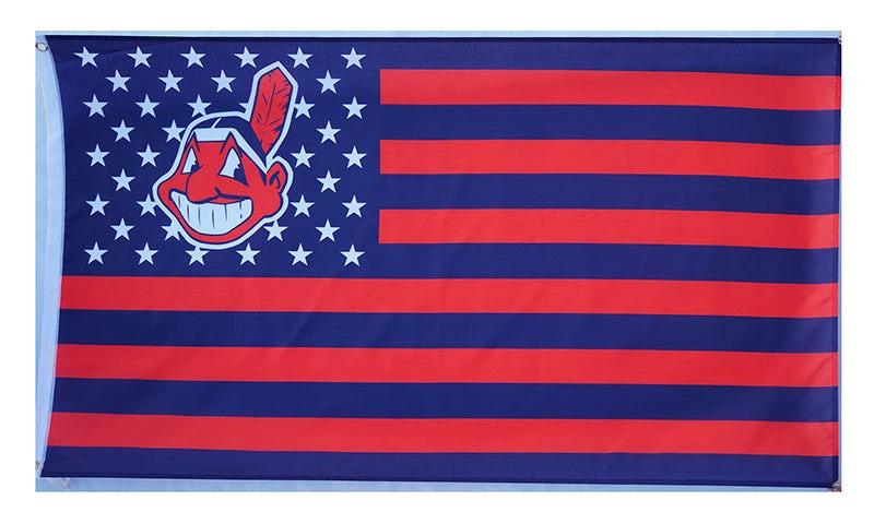 Cleveland Indians Flag-3x5FT Banner-100% polyester by flagsshop