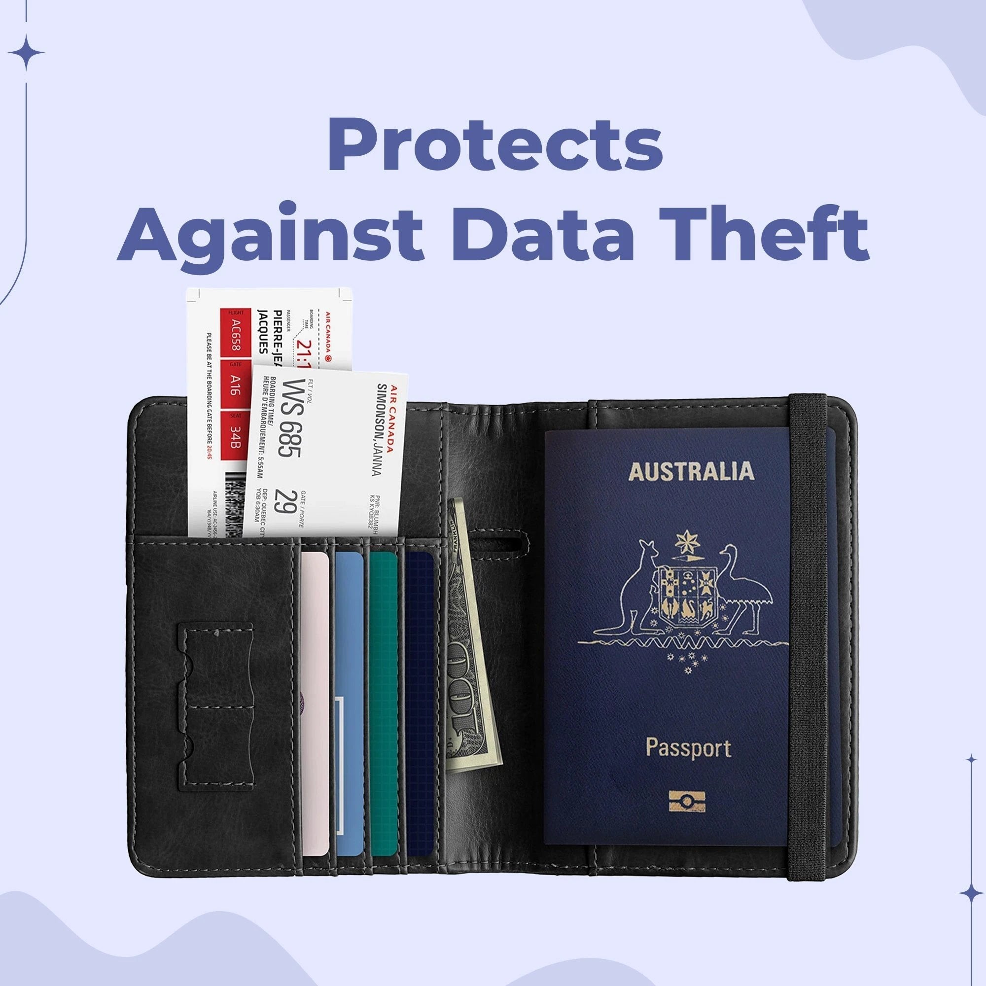 Passport Wallet for Travelling Bowlift by Bowlift