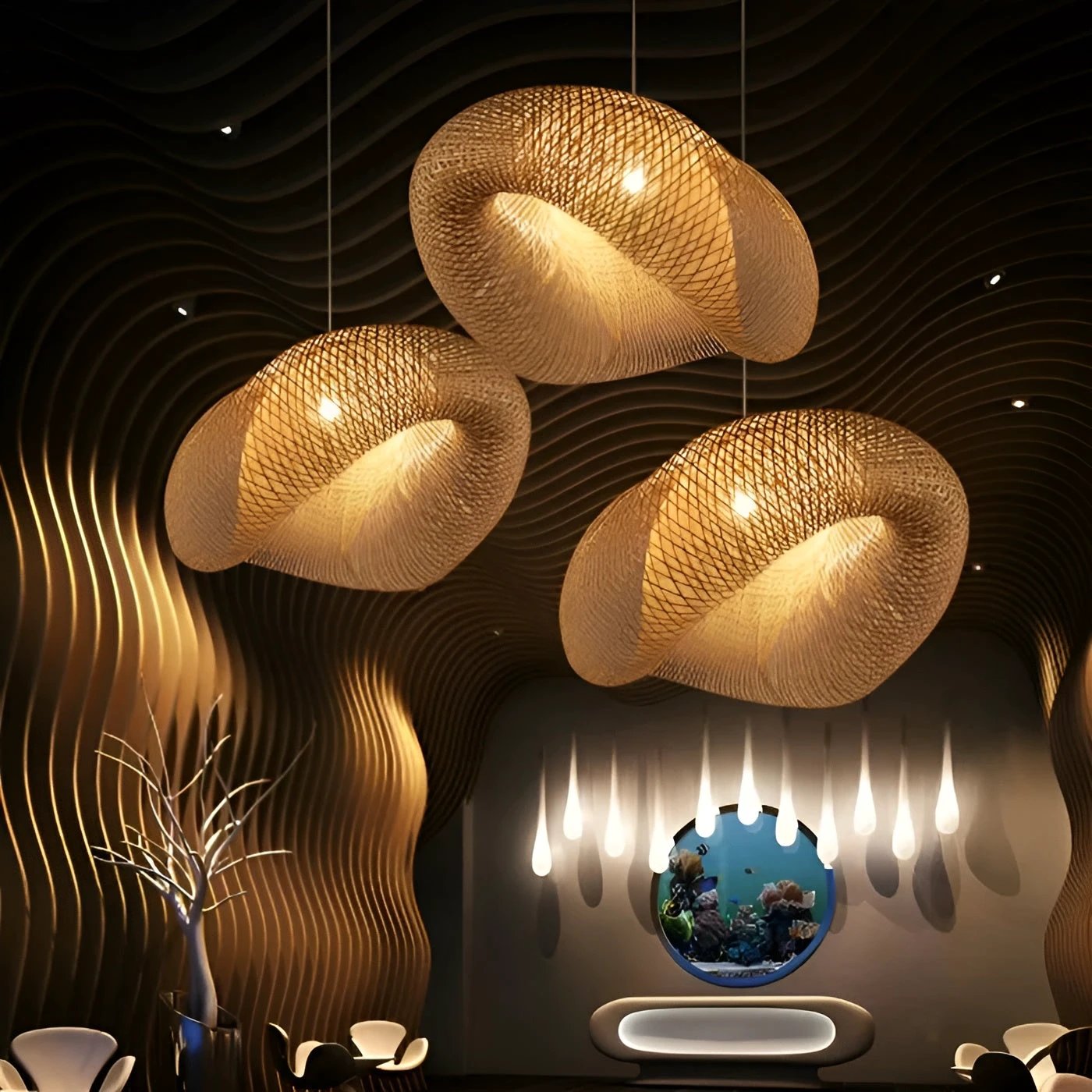 BambooAura - nature-inspired bamboo pendant Bowlift by Bowlift
