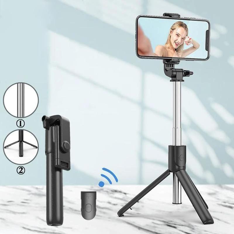 Tripod for selfie stick with Bluetooth remote control by Bowlift