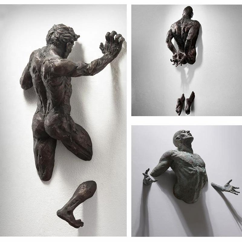 Art of Wall Sculpture Ornament Made of Resin by Bowlift