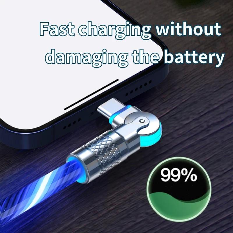 Magnetic Charging Cable | 540° Rotating Connector | Fast Charge with LED Glow by BowLift