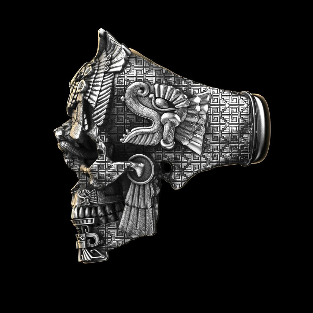 Men’s Sterling Silver Skull Ring | GrimSkull Handcrafted Statement Jewelry | 100% Silver by BowLift