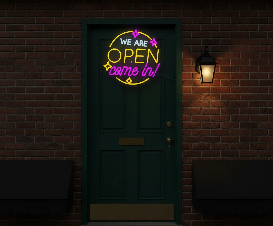 We Are Open Come In Neon Sign Shop Open Sign by Neonchics