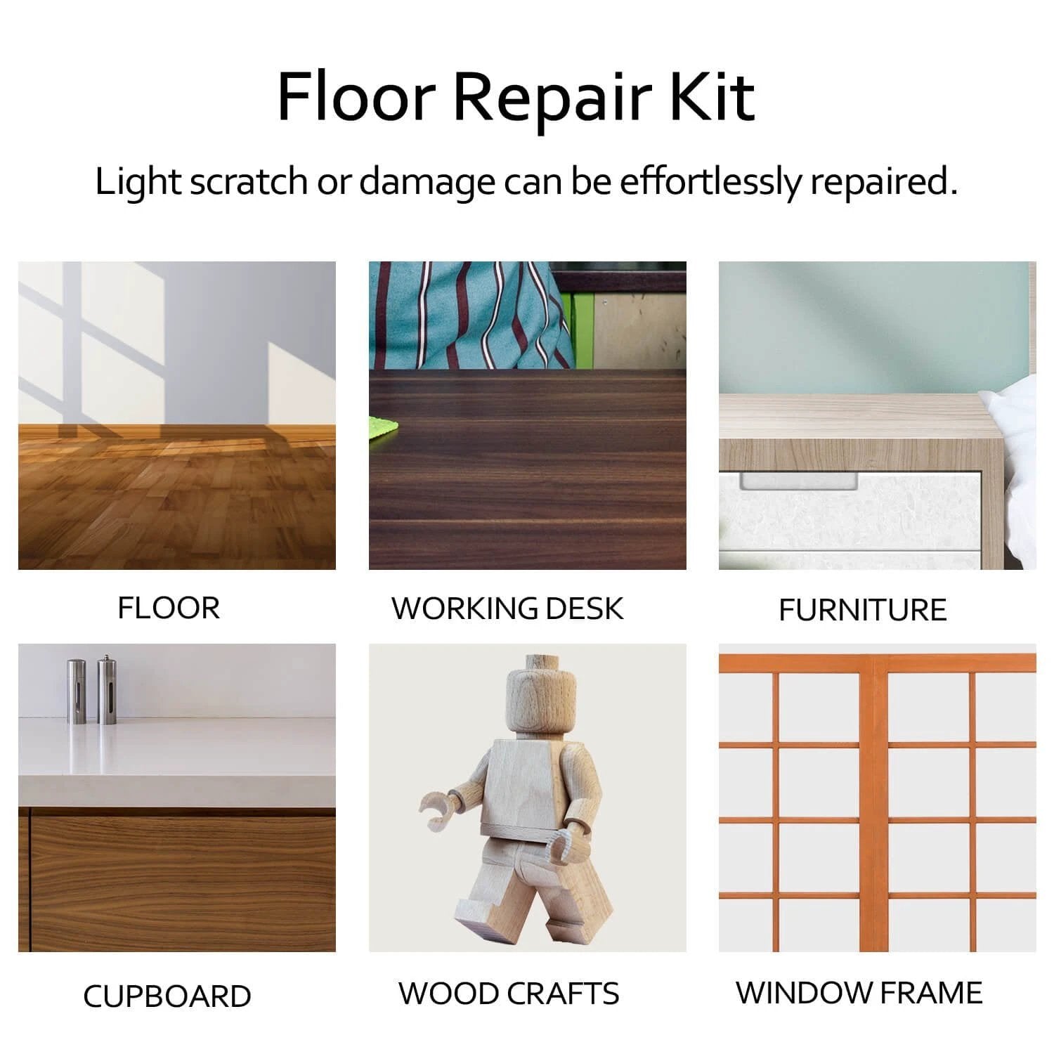 Wood Surface Repair Kit | 11 Wax Blocks & Heat Pen | Furniture, Floors & Cabinets by BowLift