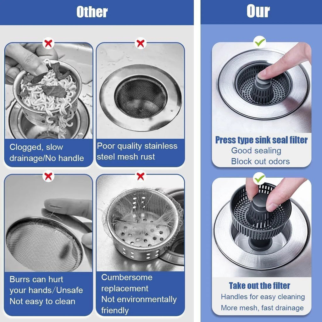 New Upgraded Sink Bounce Core Drain Strainer by BowLift