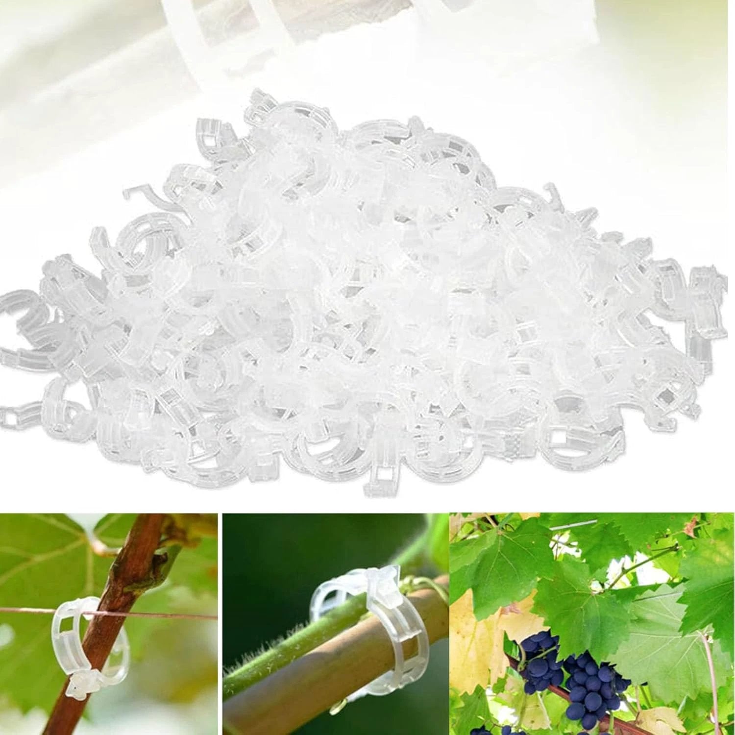 Tomato Clips, Plastic Trellis Clips by BowLift