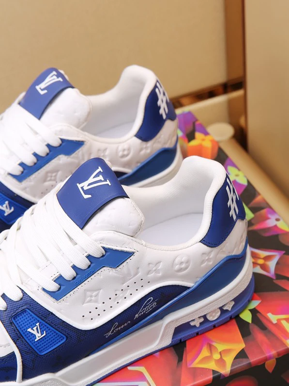 Luxury Trainer Sneakers Shoes #54 Signature Blue and White by Air Jordan