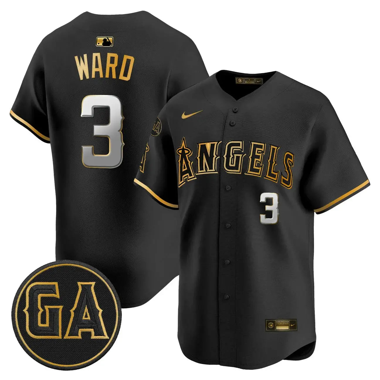 LAA 'Garret Anderson Tribute Patch' Vapor Premier Limited Jersey - All Stitched by Los Angeles Angels