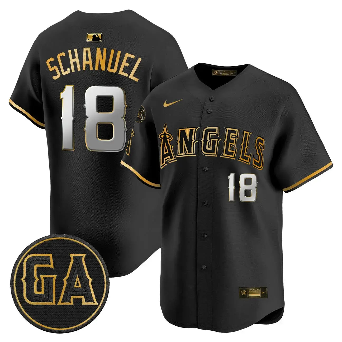LAA 'Garret Anderson Tribute Patch' Vapor Premier Limited Jersey - All Stitched by Los Angeles Angels