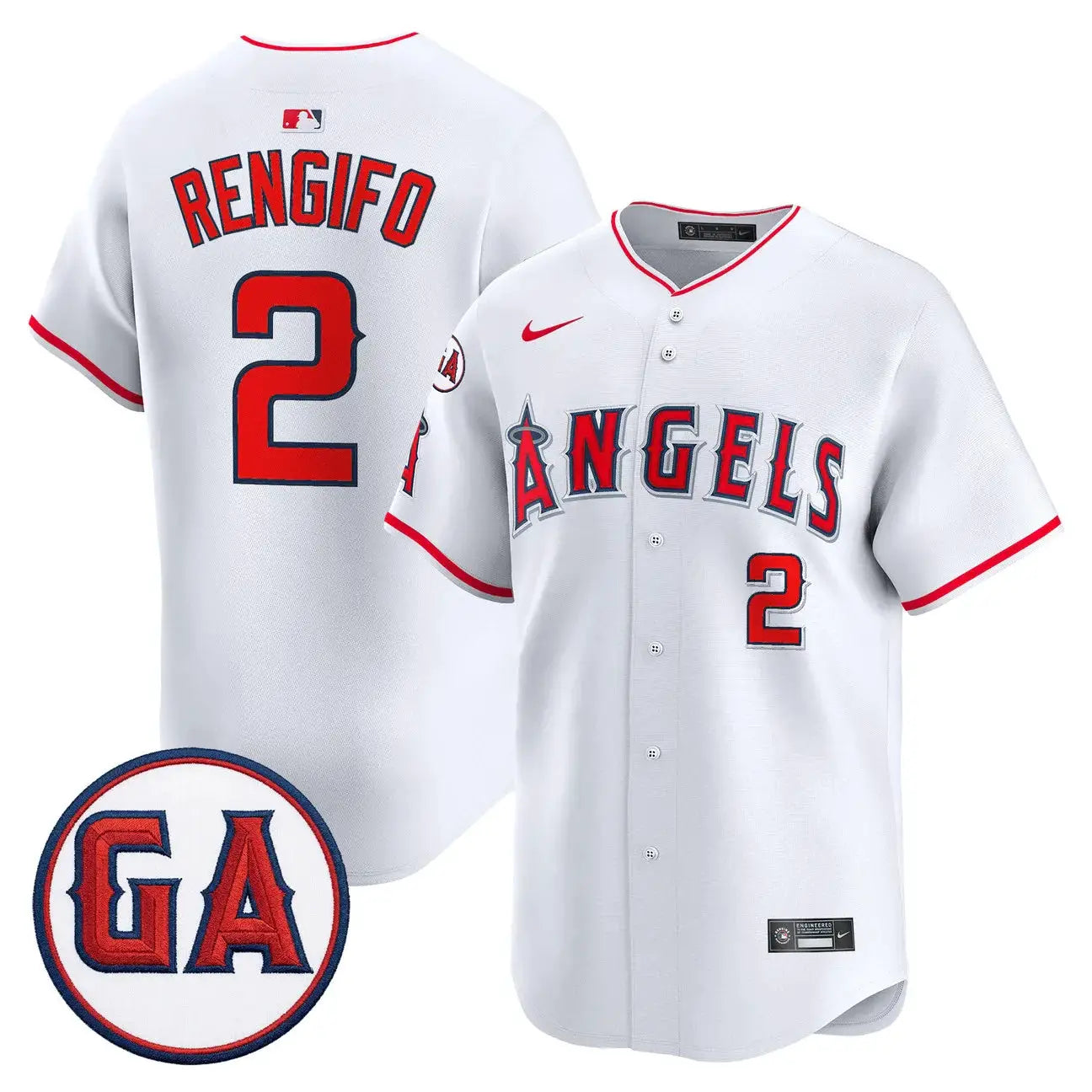 LAA 'Garret Anderson Tribute Patch' Vapor Premier Limited Jersey - All Stitched by Los Angeles Angels