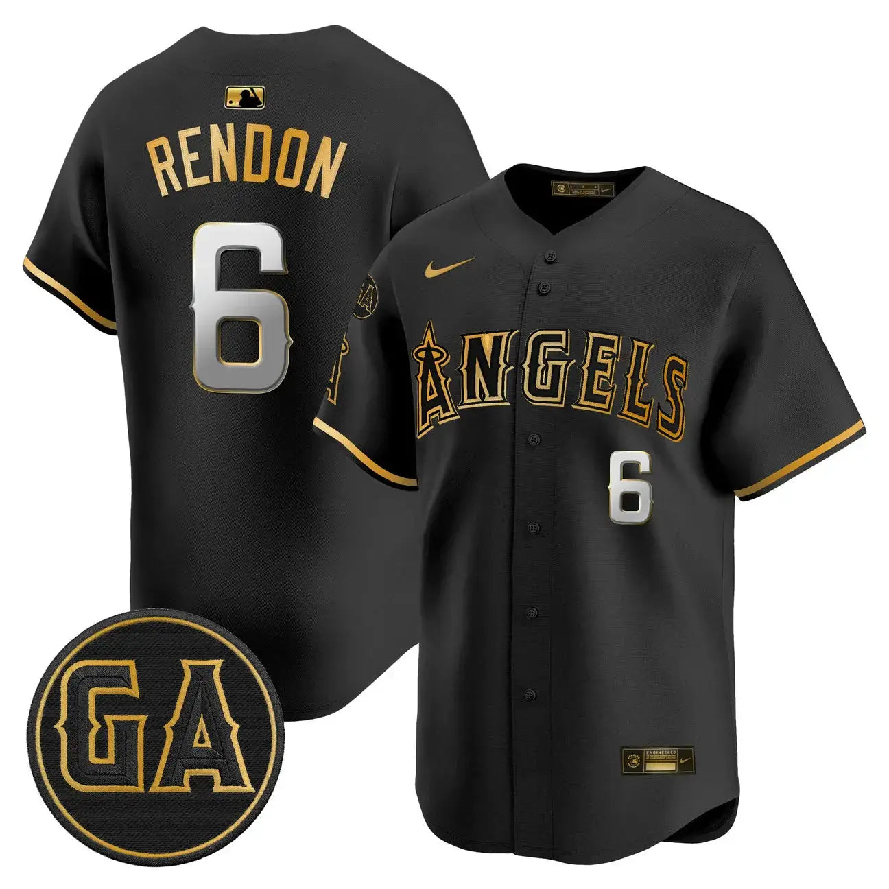 LAA 'Garret Anderson Tribute Patch' Vapor Premier Limited Jersey - All Stitched by Los Angeles Angels