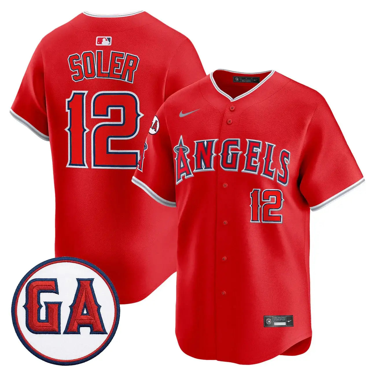 LAA 'Garret Anderson Tribute Patch' Vapor Premier Limited Jersey - All Stitched by Los Angeles Angels
