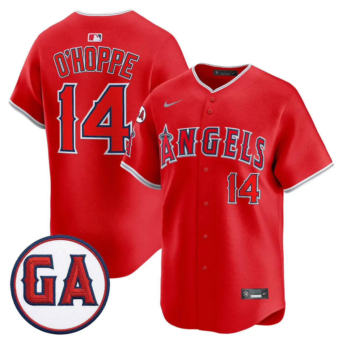 LAA 'Garret Anderson Tribute Patch' Vapor Premier Limited Jersey - All Stitched by Los Angeles Angels