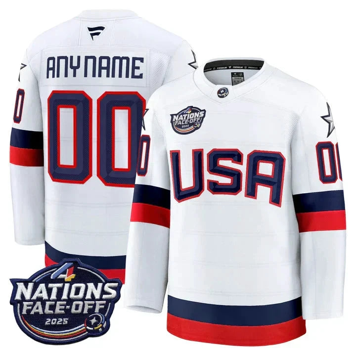 Men USA 4 Nations Face-Off 2025 Premium Jersey - All Stitched by usa