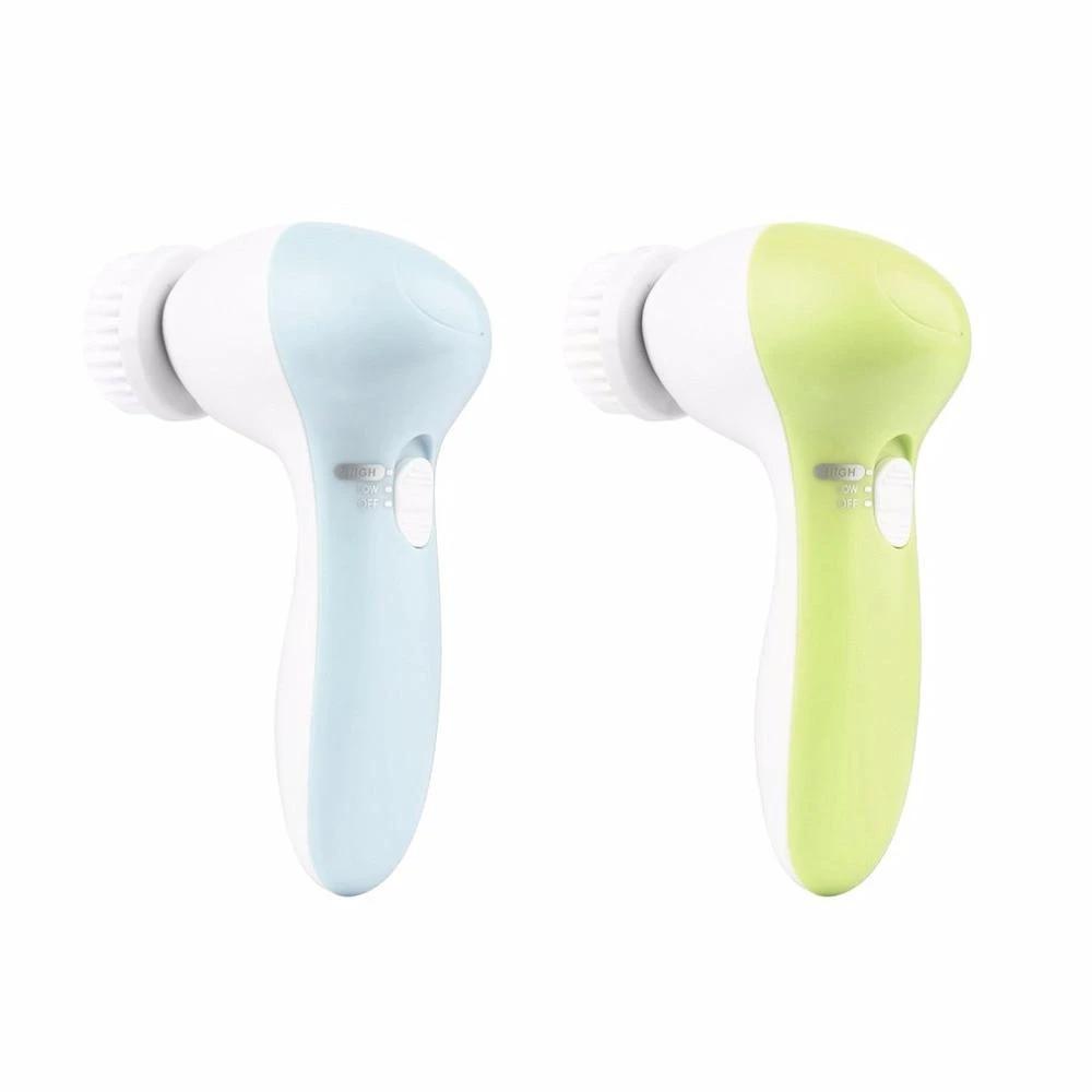 1 Set 5 in 1 Electric Wash Face Machine Facial Pore Cleaner Body Cleaning Massage Mini Skin Beauty Massager Face Washing Brush by BowLift