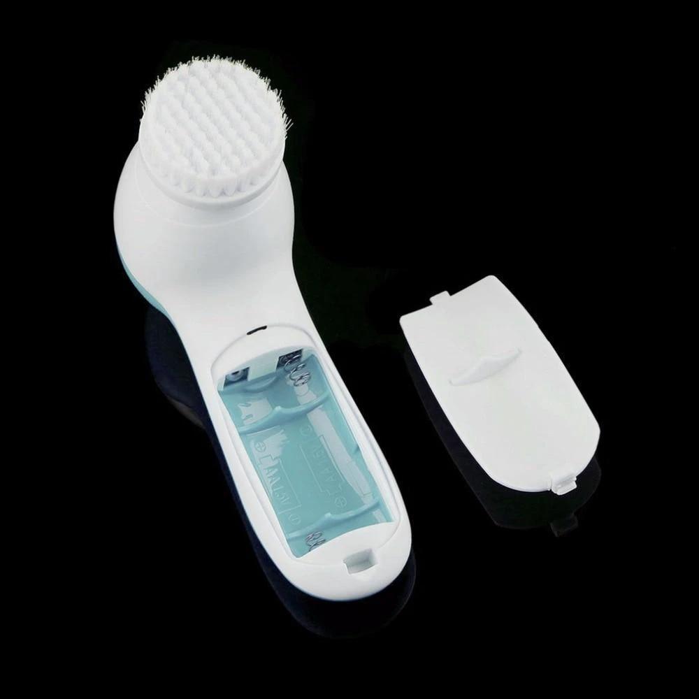 1 Set 5 in 1 Electric Wash Face Machine Facial Pore Cleaner Body Cleaning Massage Mini Skin Beauty Massager Face Washing Brush by BowLift
