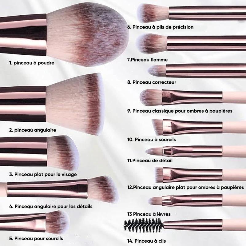 Set of 14 brushes with LED light by Bowlift