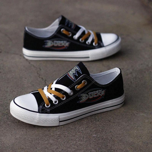 Anaheim Ducks Low Top Canvas Sport Sneakers Shoes For Men Women Fans by Crocs