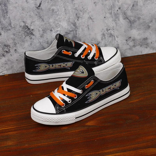 Anaheim Ducks Low Top Canvas Sport Sneakers Shoes For Men Women Fans by Crocs